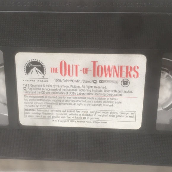 3/$25 VTG. 1999 VHS#334483 Video Tape THE OUT OF TOWNERS. Steve Martin - Picture 6 of 6